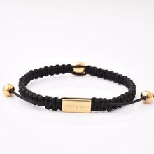 Here and Now Bracelet - Black bracelet Gold bead