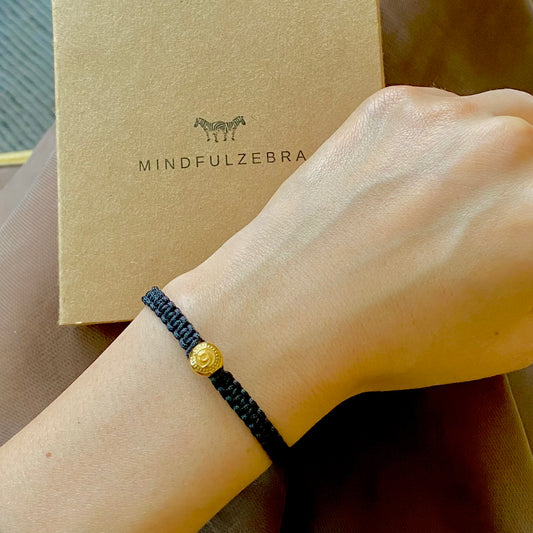 Gold Black Bracelet for ladies