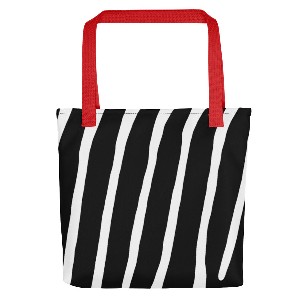 Zebra Tote bag - Red Handles