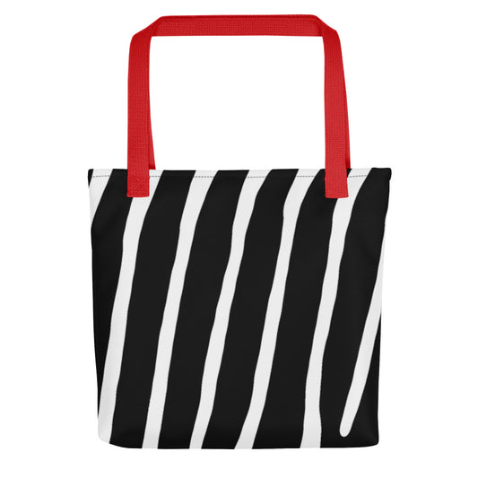 Zebra Tote bag - Red Handles