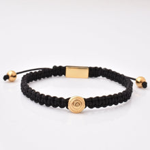 Gratitude Bracelet - Black String bracelet Gold
